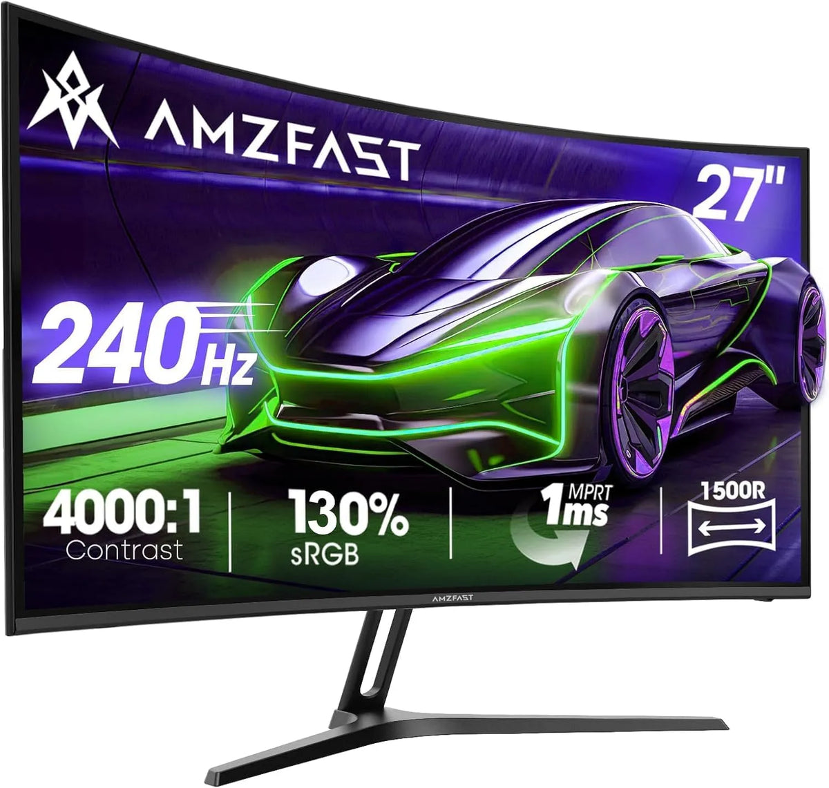 Moniteur 240Hz, FHD 2.0, DP, 27 pouces, 1920 × 1080, 1 ms, 240 Hz, configuration gaming, HDR, Full HD, HDMI, écran PC, VESA 100x100, sRGB 130%