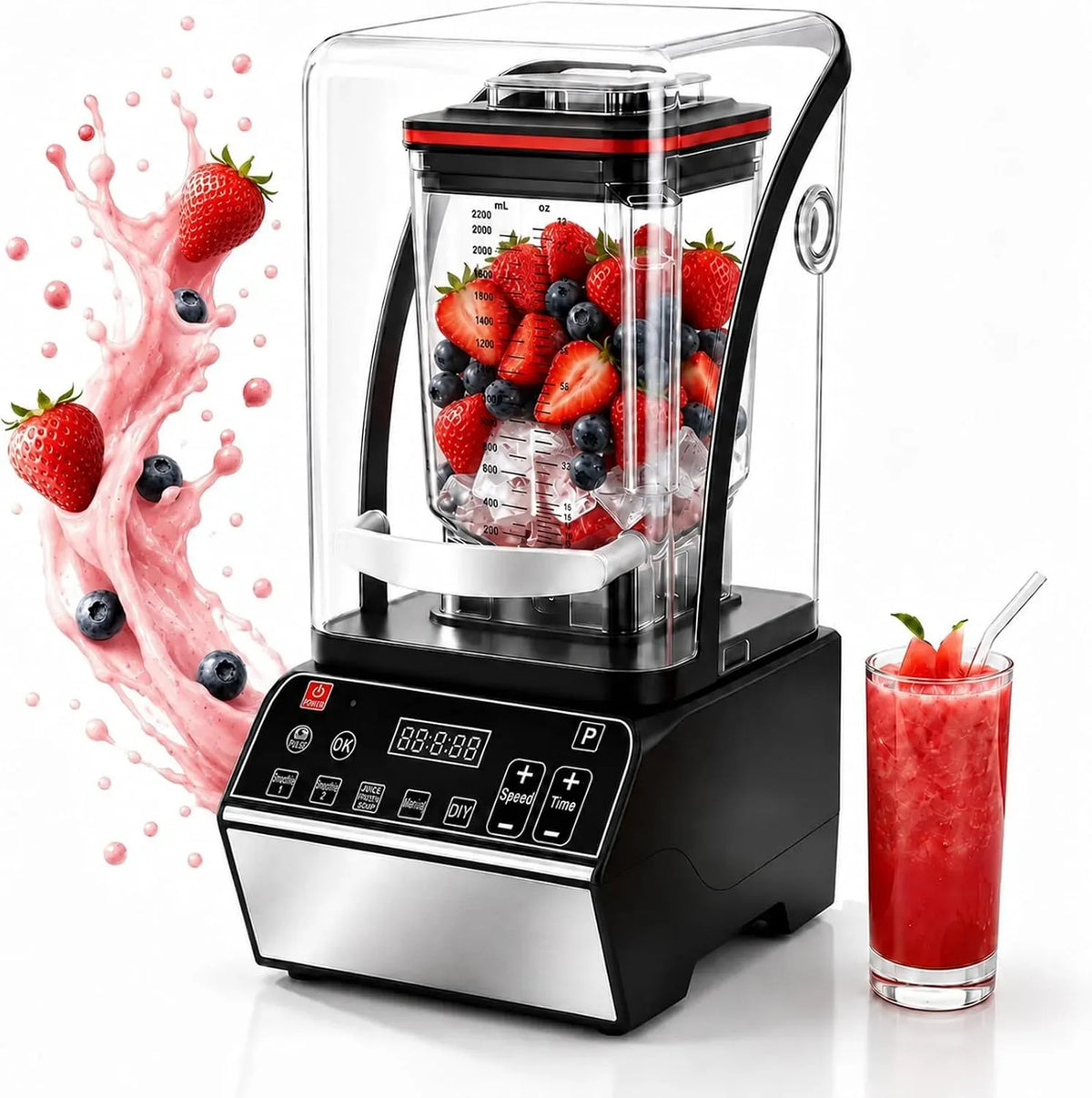 Blender, professionnel, mixeur électrique, Moteur, Blender Professionnel 46000 tr/min avec Caisson Antibruit Compact