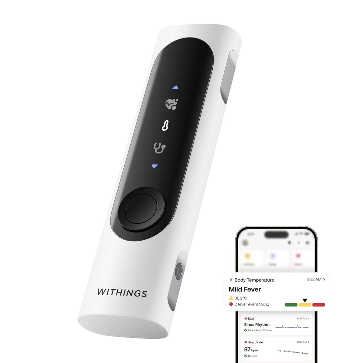 Moniteur, WITHINGS 4-en-1, écran pour ordinateur, Thermomètre, Thermomètre Connecté Sans Contact