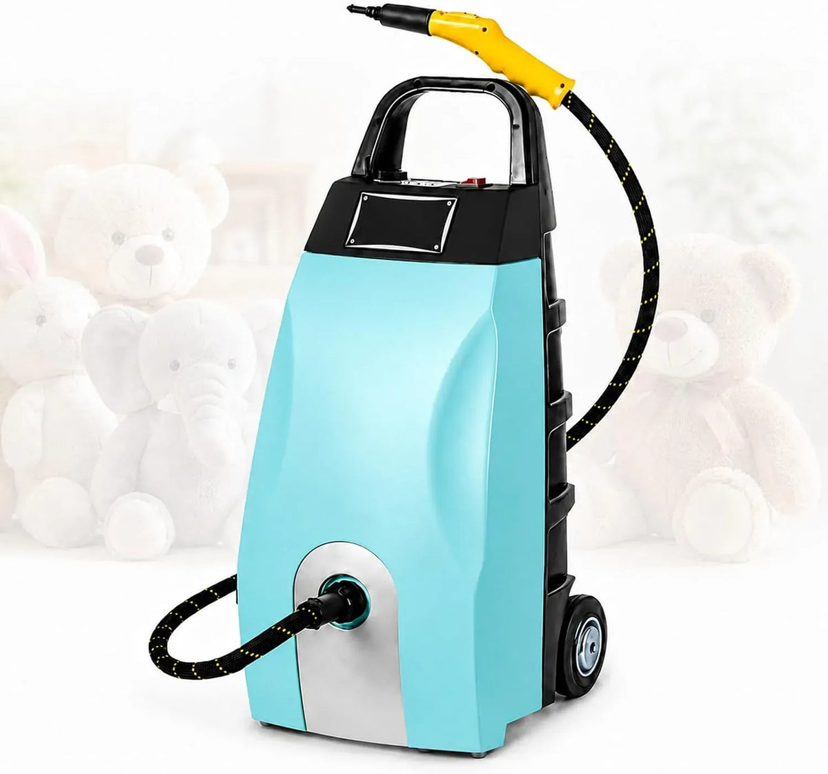 Nettoyeur vapeur, 3,5 L, 3000 W, professionnel, restaurant, usage sur sols, cuisine, voiture, vitres et canapé, bleu