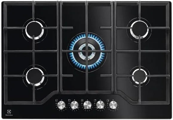 Electrolux Noir Intégré 74 cm Gaz 5 zone KGG75362K