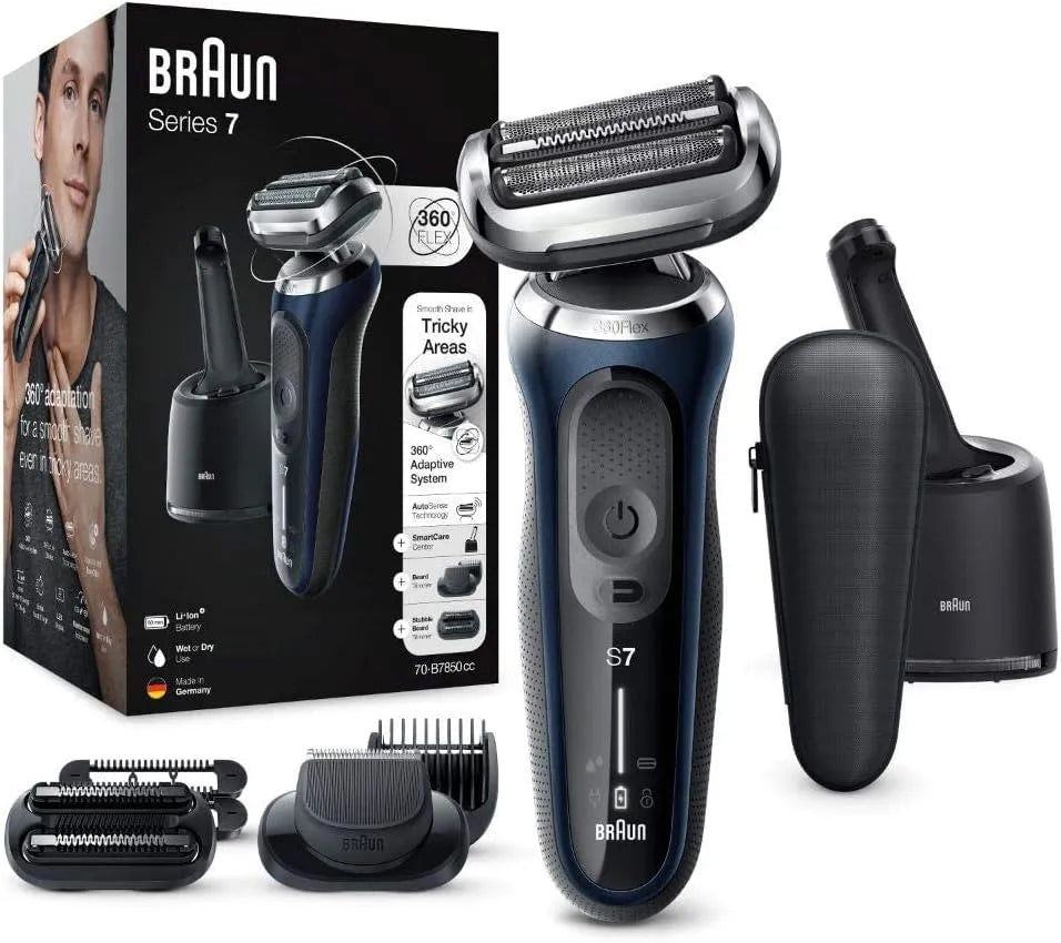 Braun Series 7 70-B7850cc Rasoir, gril, sans fil, bleu