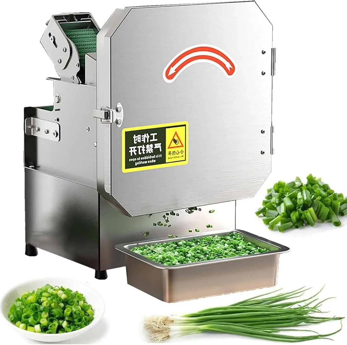 Hachoir Et Trancheuse électrique pour Légumes, Parfait pour La Ciboulette, pour Idéal pour Un Usage Domestique Et Professionnel, Épaisseur Réglable De