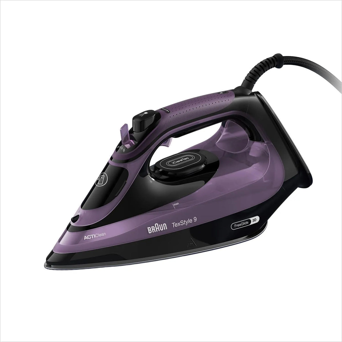 Braun SI9661VI fer vertical, fonction anti-gouttage, TexStyle 9 Fer à repasser à vapeur avec technologie FreeGlide 3D, réservoir de 330 ml, 260 g/min