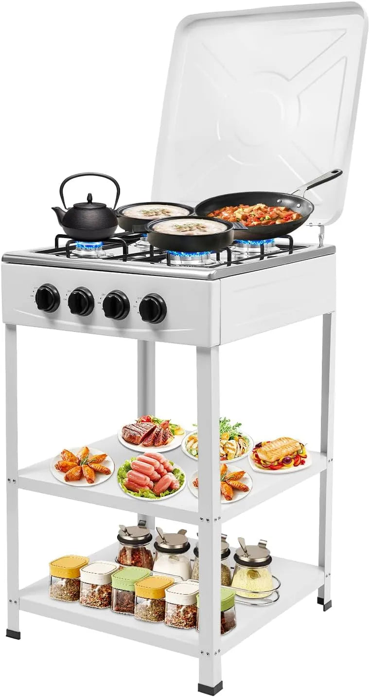 Four électrique, portable, extérieur, gril, camping, Réchaud à gaz à 4 flammes, réchaud à gaz naturel, plaque de cuisson à gaz propane, pour