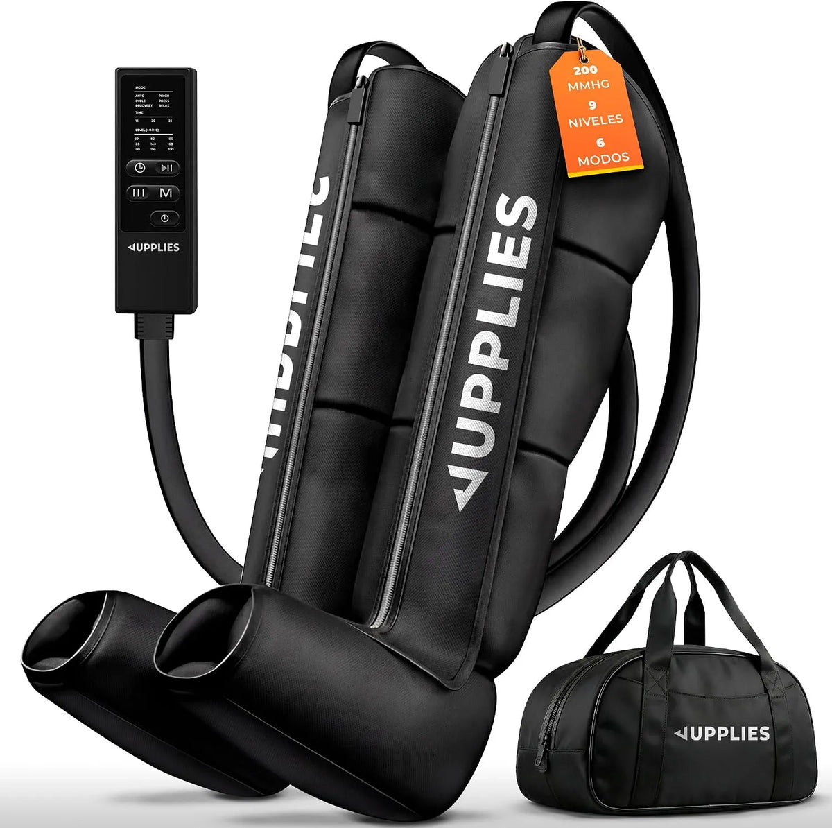 appareil de pressothérapie pour les jambes, minuteur, 6 Modes, 9 Niveaux, pour Jambes, JUPPLIES