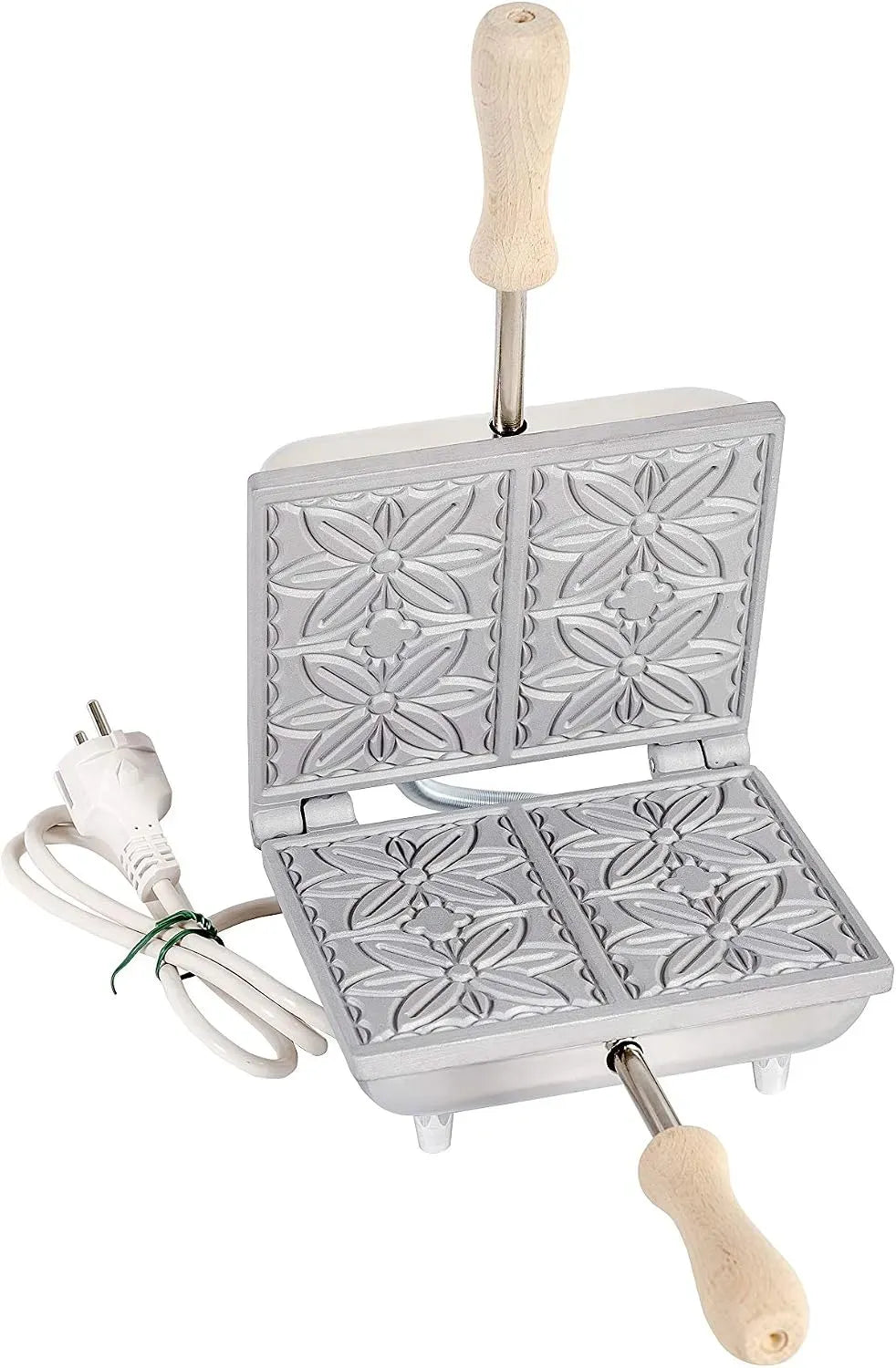 Lot de 2 boîtes à biscuits électriques pour Ferratelle et dosettes en aluminium rectangulaire fin
