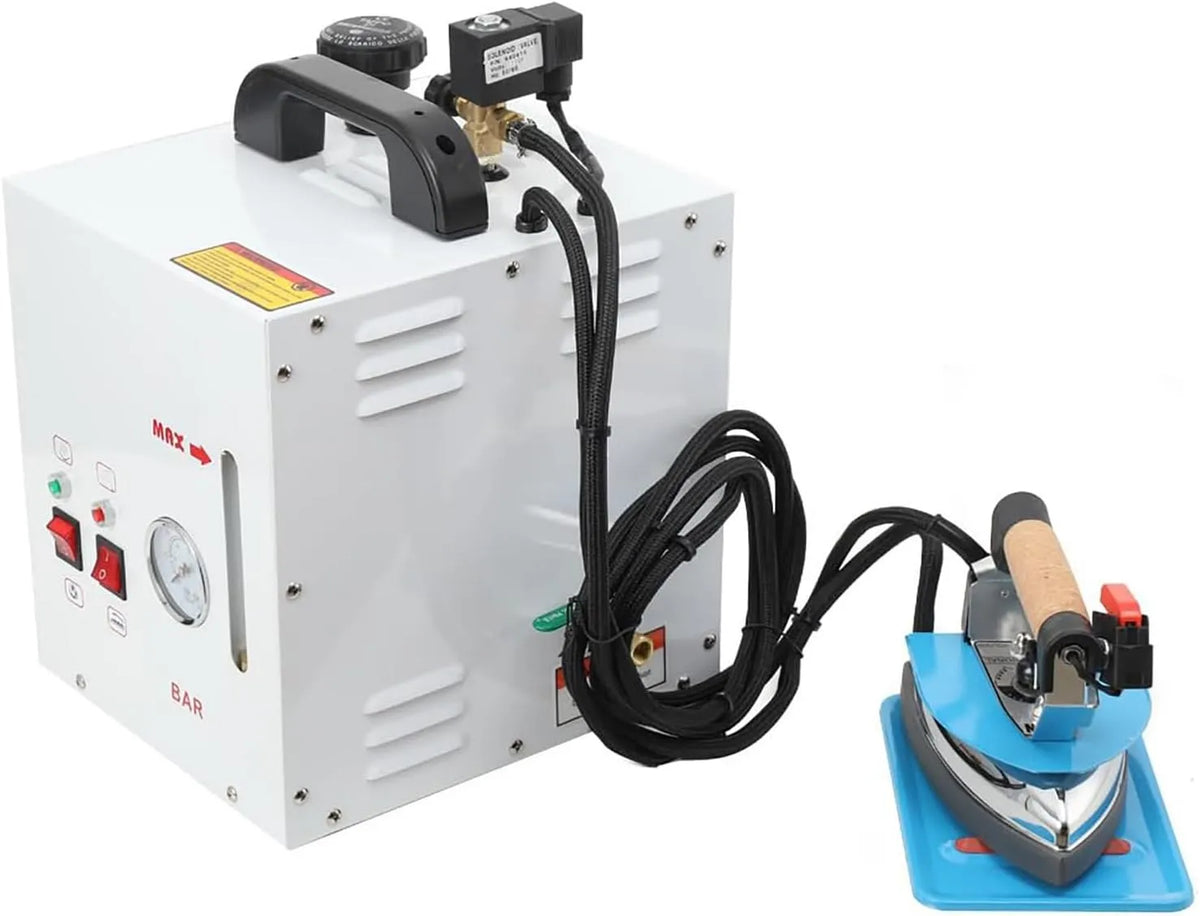 température réglable, chaudière à vapeur portative avec manomètre pour magasins de vê, Centrale vapeur professionnelle 1600 W, défroisseur vapeur