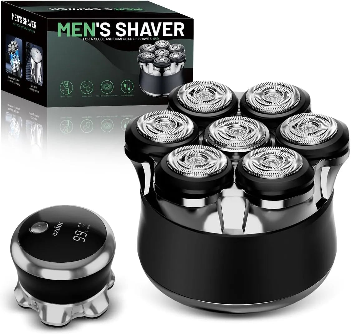 IPX7 Rasoir, IP65, USB, professionnel, noir, pour homme chauve