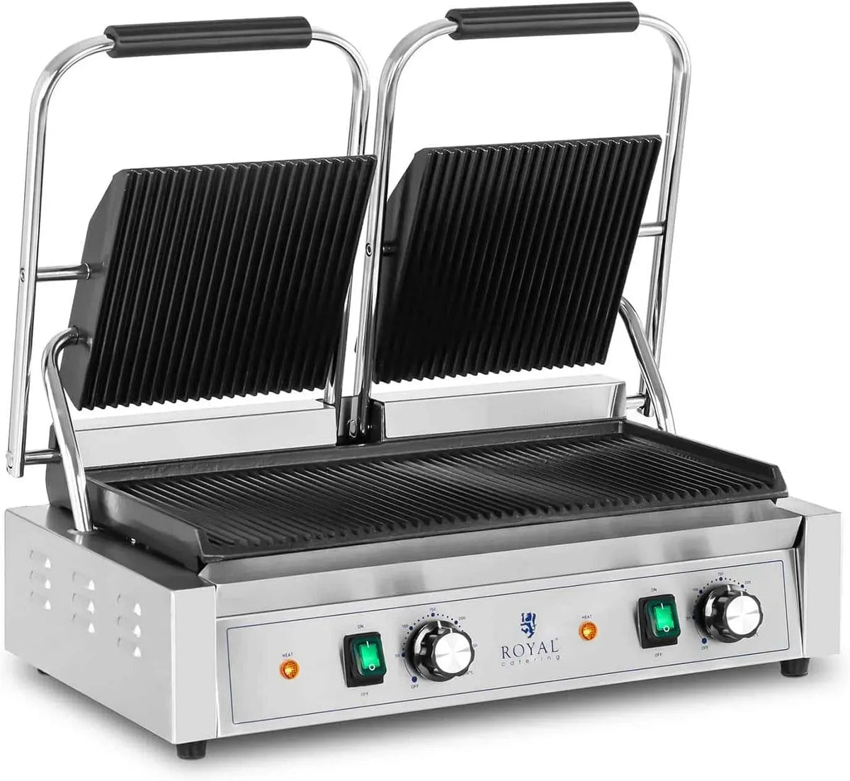 Grille-pain, 600 W, 50 à 300 °C, restauration, fonte, acier inoxydable