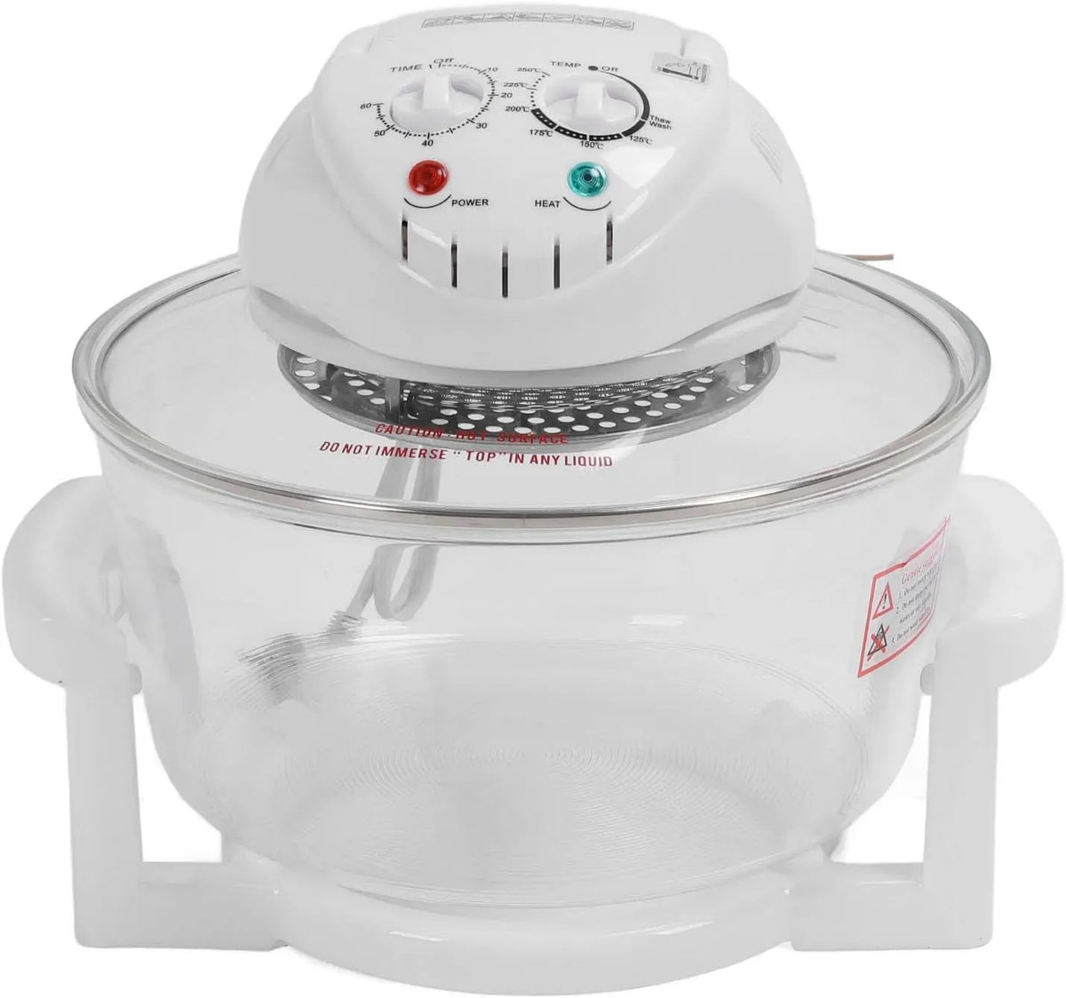 Friteuse à air chaud, 12 L, 1400 W, 65 à 250 °C, minuteur, 2 zones de température, Friteuse sans Huile Visible à 360 Degrés, Minuterie de 60