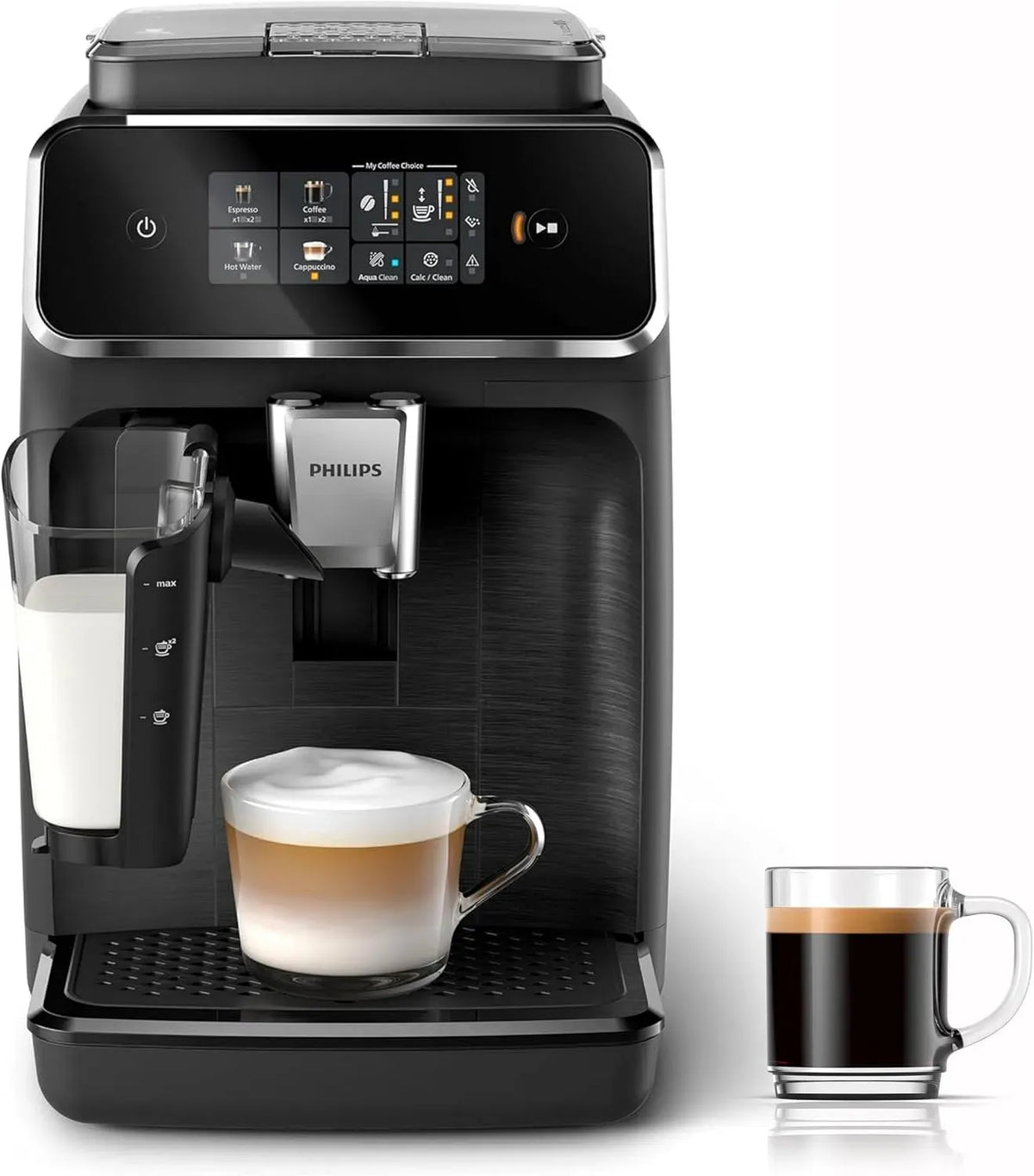 Philips EP2330/10 machine à caf, machine à café électrique, tactile, dalle IPS, silencieux, noir, bois