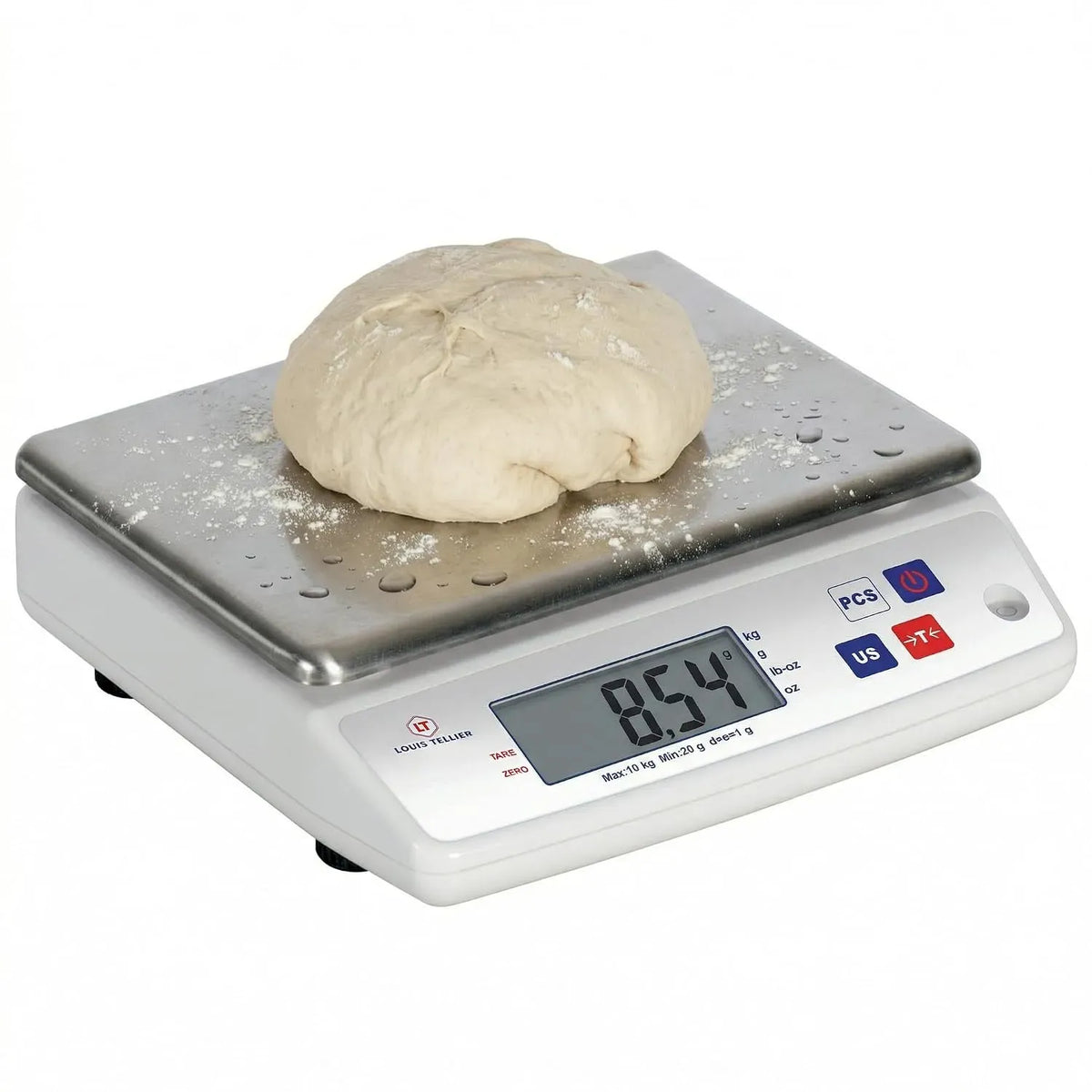 10kg/1g Balance, 22x16,5cm, 10 kg, 1 g, 5 cm, professionnel, amovible, acier inoxydable, cuisine professionnelle électronique 10