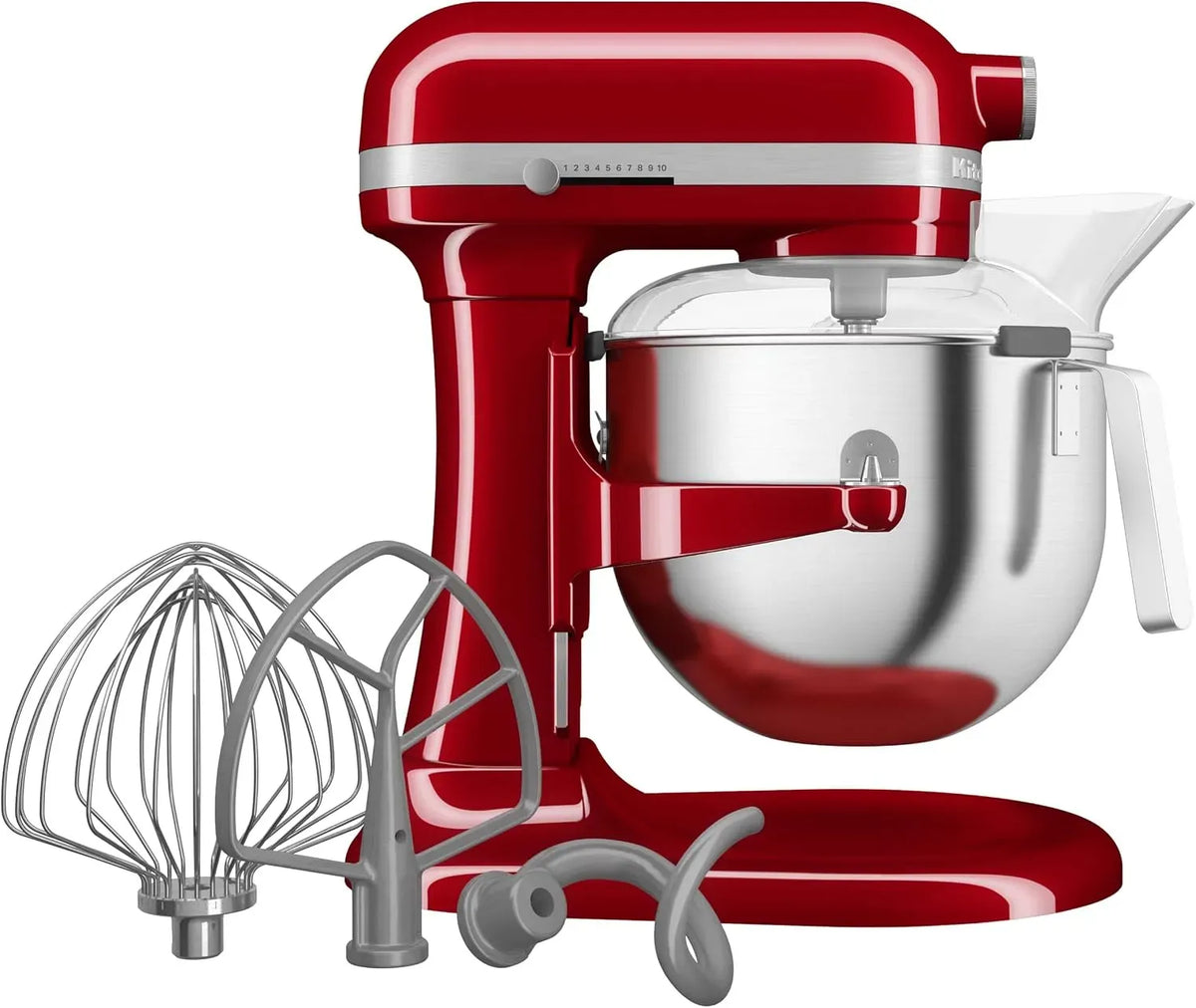 KitchenAid Robot, 6.6 L, professionnel, 11 Vitesses, fonction chauffante, rouge