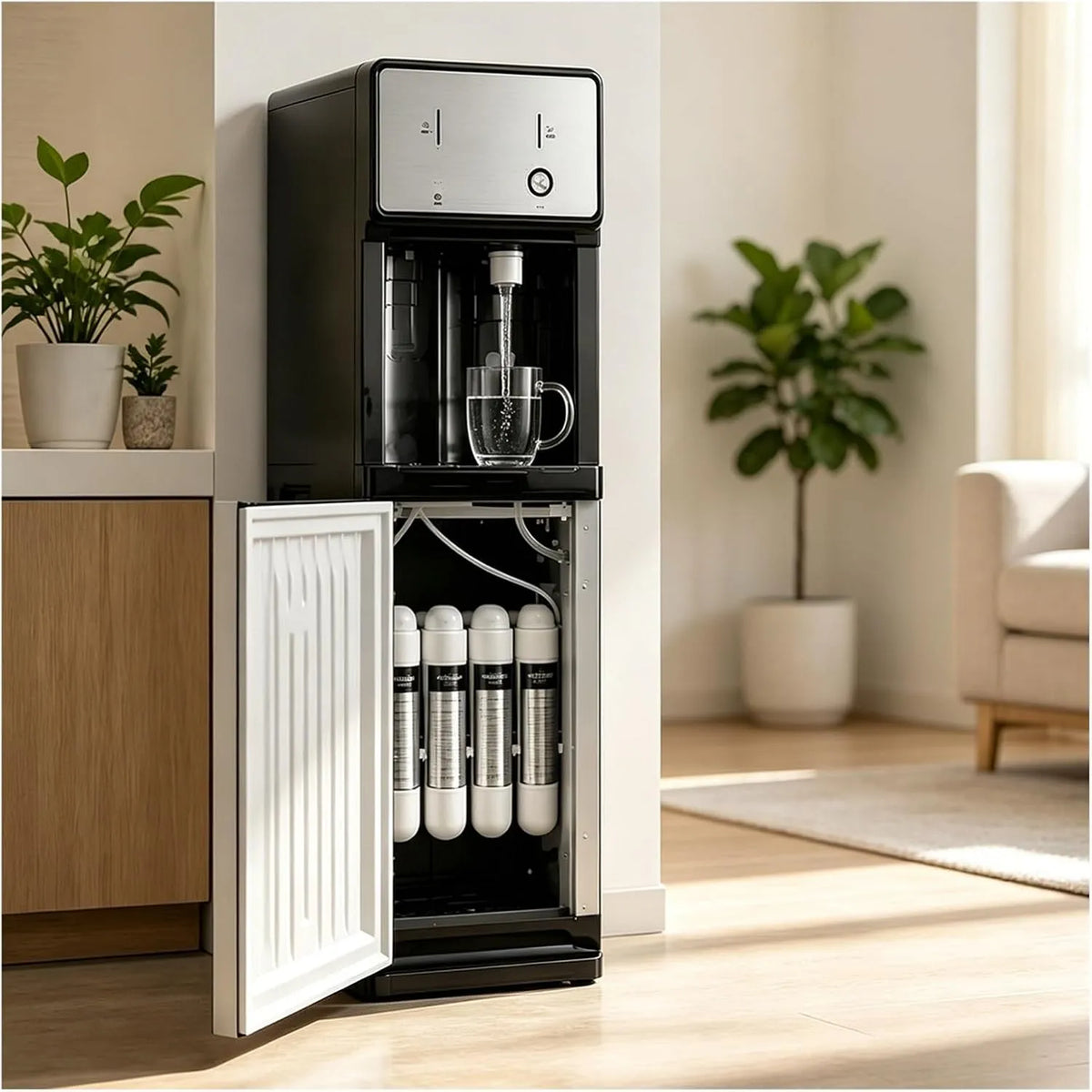 Distributeur, Distributeur d'eau sur Pied Fontaine A Eau Chaude Et Froide/Glace