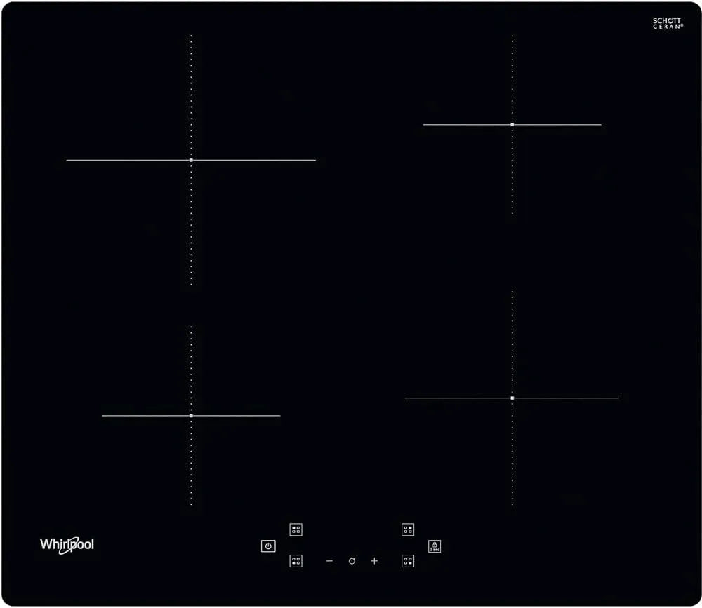 Whirlpool Q4860 Plaque à induction, 60 cm, 4 foyers, table de cuisson à induction, noir, WS NE plaque Noir Intégré