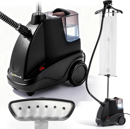 Accessoire pour appareil, 2.9 L, 1500 W, CGOLDENWALL 40s, grand réservoir, vapeur, amovible, 2 Réglages des Vapeur pour Tous les Tissus