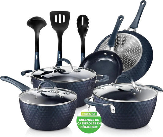 Ustensile de cuisson, revêtement antiadhésif, 11 Pièces