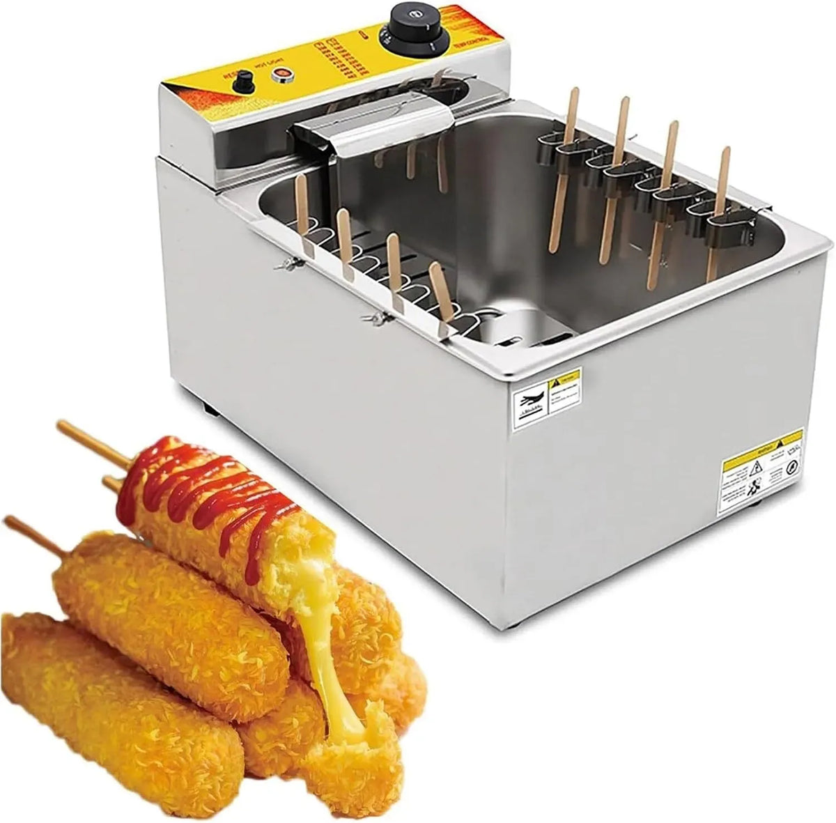 Machine à Fabriquer, 12 L, professionnel, amovible, acier inoxydable, pour Corn Dogs De 12 L