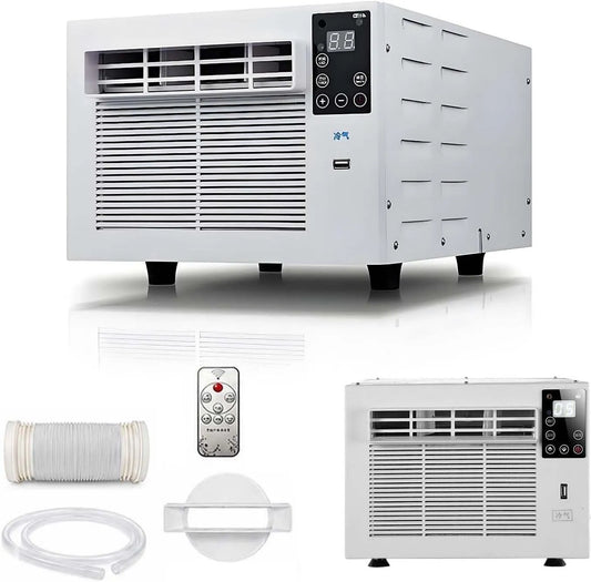 Climatiseur, 45 dB, minuteur, camping, Fonction Froid, Chaud avec Écran LED, efficacité 99, S'adapte au coffre d'un SUV, 99 %, 10 Kg, minuterie 1-12 h