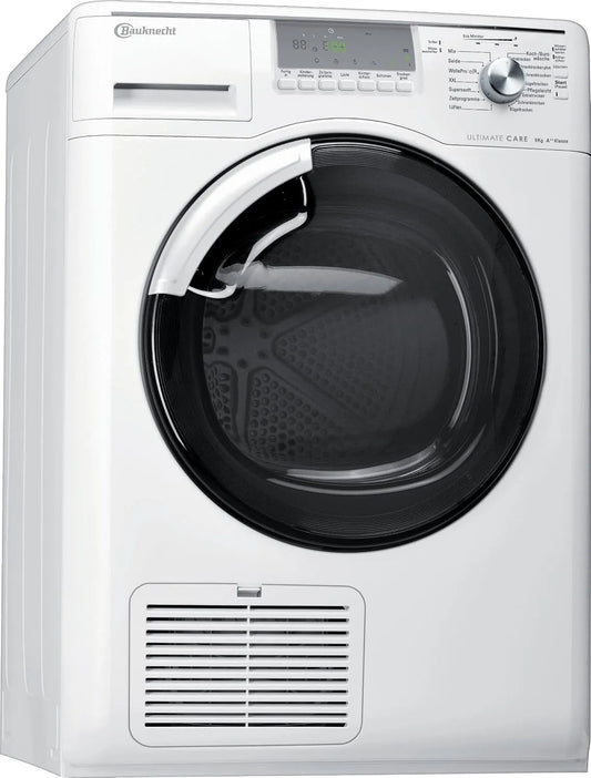 Bauknecht 94A Sèche-linge, 9 kg, EcoMonitor, Bauknecht TK PRO 94A++ Sèche-linge à pompe à chaleur, Écran E8, UltimateCare, Tambour doux