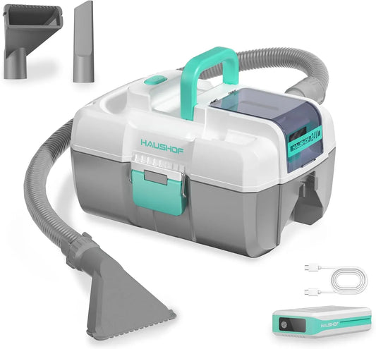 Aspirateur, 24 V, HAUSHOF, portable, amovible, 15 kPa, Filtre F9 Lavable, Batterie Amovible 4,0 Ah