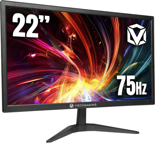 Moniteur, 21.5 pouces, 75 Hz, HDMI, écran PC, noir, VGA et HDMI, Faible lumière Bleue, Confort des Yeux
