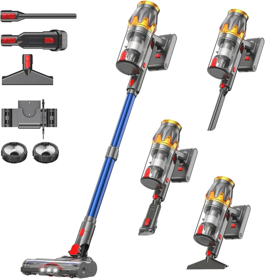 Aspirateur K10 650W/55KPa/80, 650 W, tactile, appareil électrique d'aspiration, K10 Aspirateur Balai sans Fil 650W/55KPa/80 Min avec Mode Auto