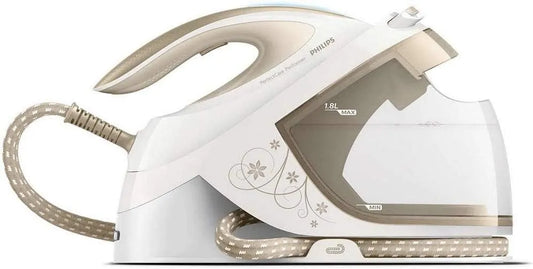 Philips W 1 GC8750/60 420 g/min, Blanc Centre de repassage 2600 W 6,5 bar, GC8750/60 Centrale vapeur 2600 W 1,8 L Semelle SteamGlide Plus Beige, 1,8 L