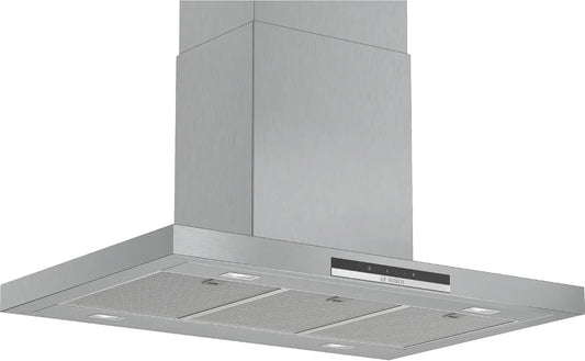 Bosch DIB97IM50 Hotte aspirante, 90 cm, hotte de cuisine, silencieux, acier inoxydable, Silence et efficacité, Série 4, Inox, Facilité de nettoyage