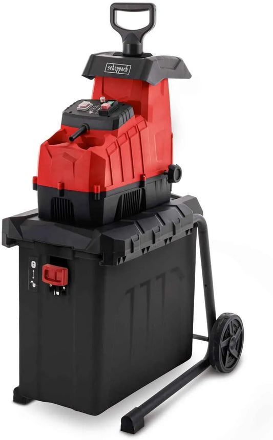 Scheppach GS70 Démarrage progressif, pour Broyeur de jardin électrique, 2800 W, Broyeur silencieux Broie jusqu'à 42mm d'épaisseur, Capacité de 56 L