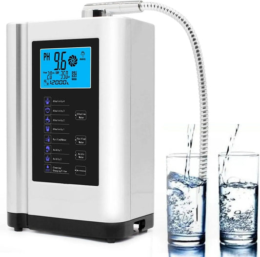 Appareil, blanc, Ioniseur d'eau alcaline, Appareil de Traitement de l'eau pH 4-10,5pour White