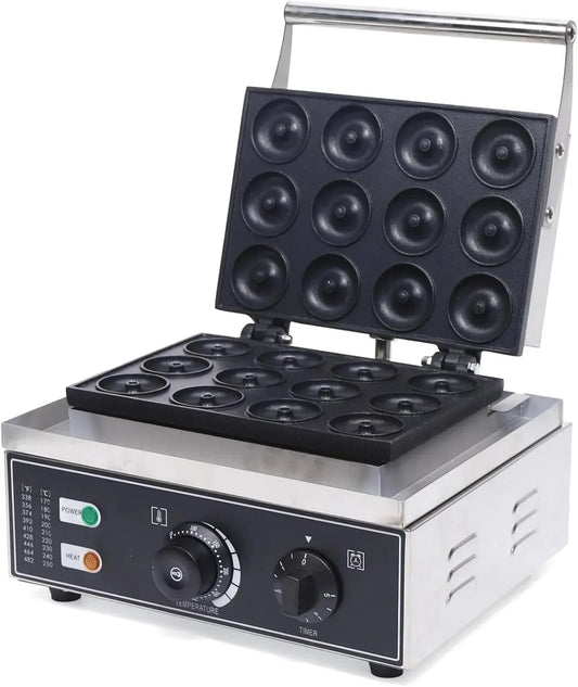 Machine à gaufres, 1500 W, professionnel, 2 zones de température, acier inoxydable, pour usage commercial ou domestique