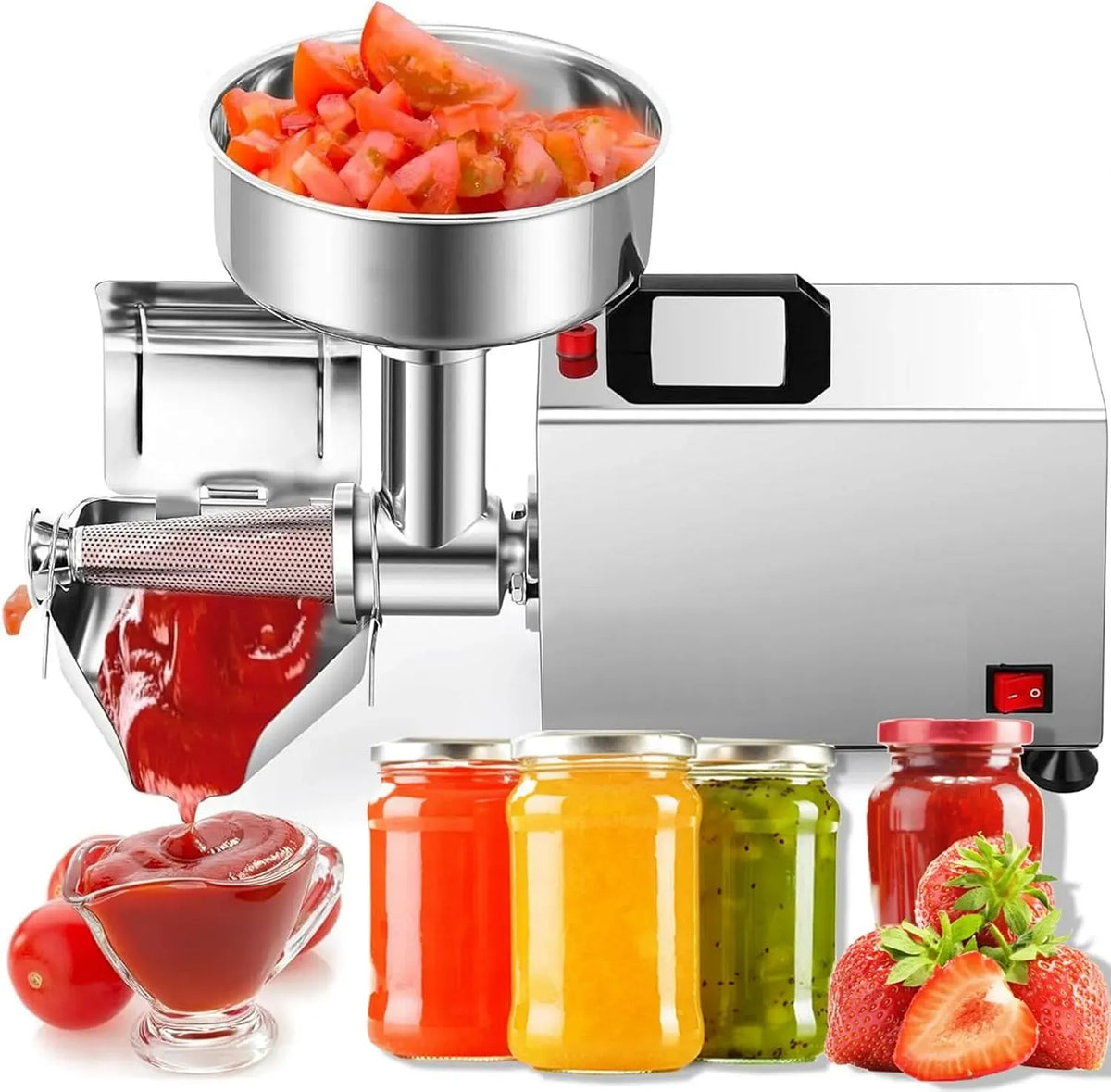 90-160kg/h Machine à tamiser, 450 W, 160 kg, pour Coulis et Conserves, Presse-Tomates