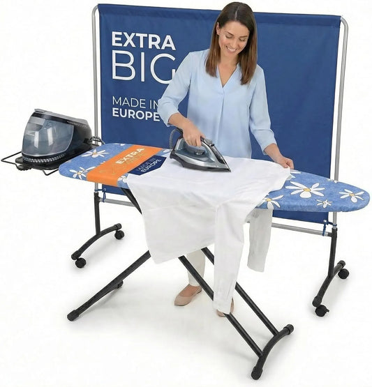 Planche, Table, 130x47cm, vapeur, Table à Repasser Grande Pliable Solide Planche Repasser XXL Centrale Vapeur