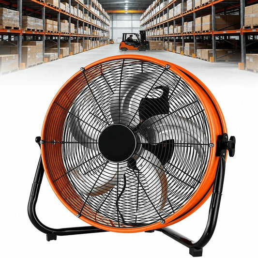 Ventilateur, industriel, 4 Vitesses, ventilateur pour circulation d'air, Ventilateur de Sol à Grande Vitesse de Tambour