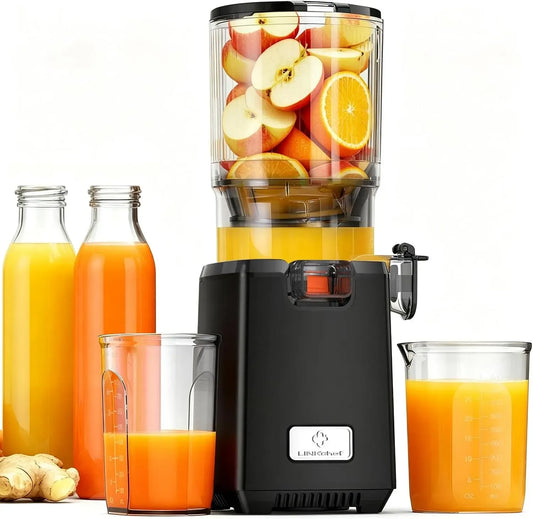 Extracteur de jus, 1,8 L, 250 W, Grande Goulotte 130 mm pour Fruits et Légumes Entiers, 1,8 L Capacité Familiale, Sans BPA