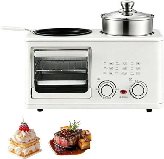 Ustensile de cuisson, 10 L, 1200 W, minuteur, vapeur, Station de Petit-déjeuner 1200 W, 3 Réglages Réglables, Minuterie 60 Minutes
