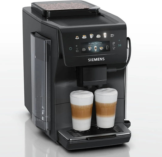 Siemens EQ600 TP601E09 Machine à café automatique, tactile, noir, cafés et boissons lactées jusqu'à 480 ml