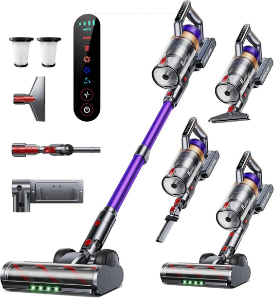 Aspirateur, 600 W, INTETURE 50KPa/600W/65Min, tactile, Mode Automatique à lumière Verte & écran Tactile