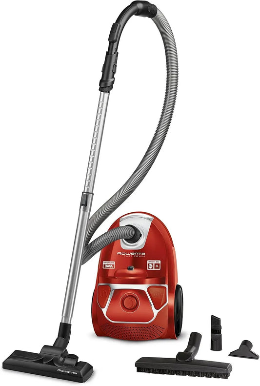 Rowenta Ro3953 Aspirateur, 3 L, 750 W, rouge, appareil électrique d'aspiration, Sac à Poussière