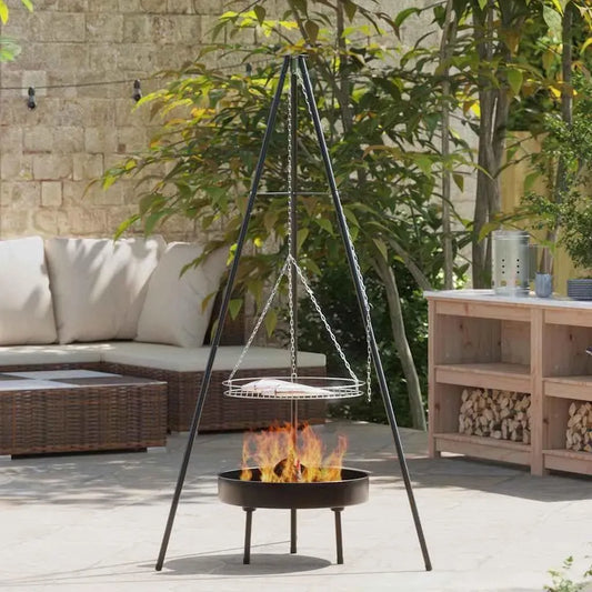 Accessoire pour appareil, 92 x 92 x 171,5 cm, extérieur, gril, noir, pique-niques et barbecue
