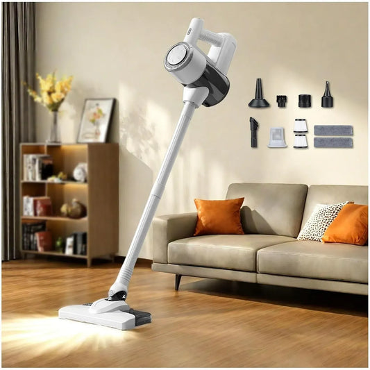 Aspirateur, 120 W, vapeur, blanc, Balai Laveur 120W 18Kpa 35 Min