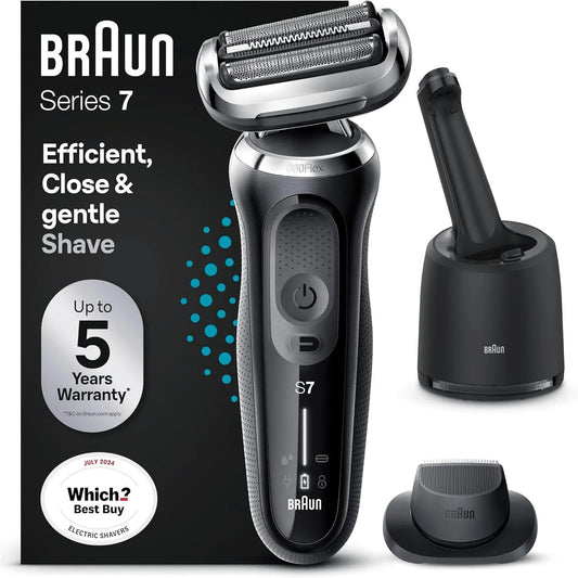 Braun 70-N7200cc Rasoir, prise, IP65, sans fil, noir, pour homme avec tondeuse de précision et centre SmartCare