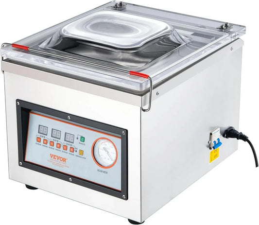 VEVOR Machine à emballer, 320 W, 320 mm, professionnel, pour un usage commercial pour aliments humides