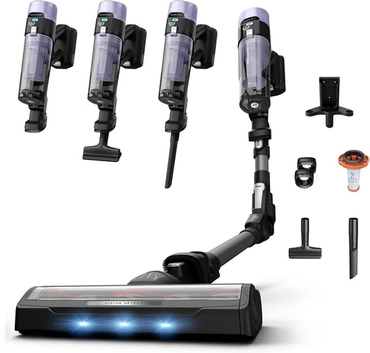 Rowenta Aspirateur, Autonomie 80 min, Technologie Flex pour aspirer sous les meubles, X-Force Flex 9, Brosse LED intégrée
