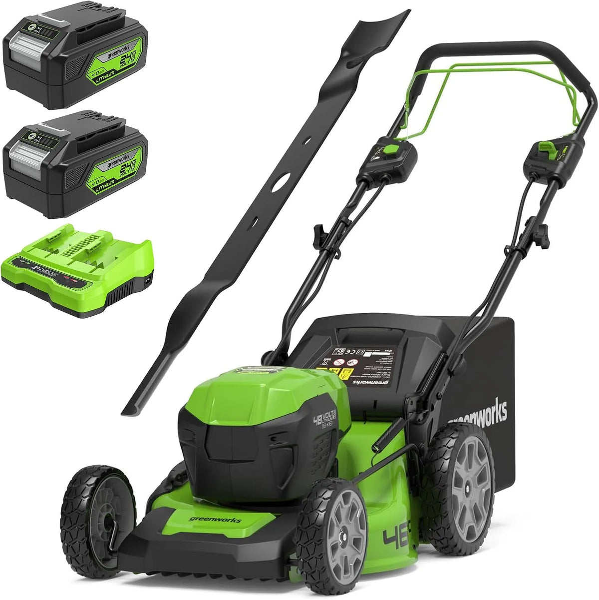 X 24V 4Ah Chargeur, 46cm, 24 V, 46 cm, sans fil, Greenworks