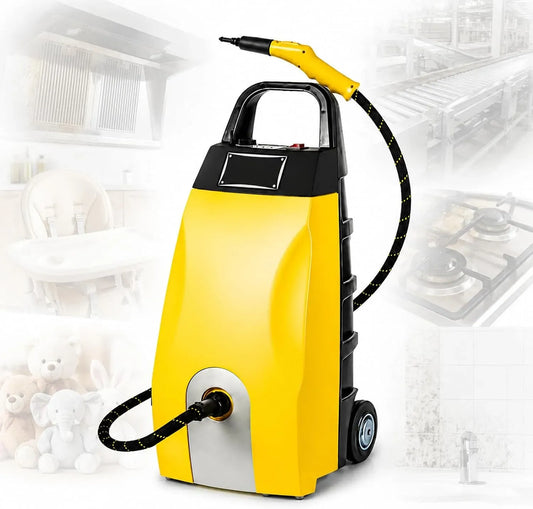 Nettoyeur vapeur, 3,5 L, 3000 W, professionnel, usage sur sols, cuisine, voiture, vitres et canapé, Cuve 3,5L Yellow